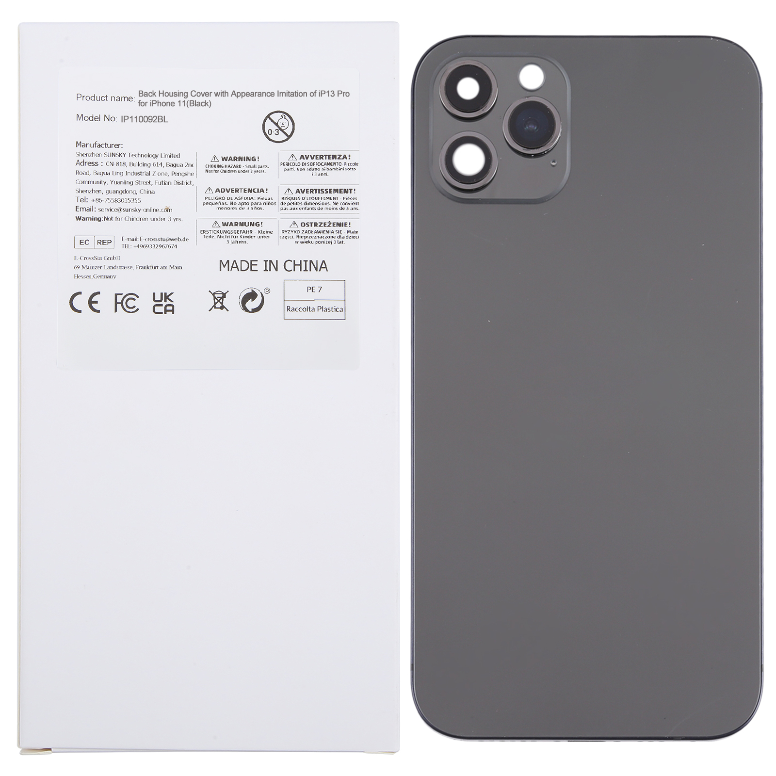 Back Housing Cover with Appearance Imitation of iP13 Pro for iPhone 11 ...